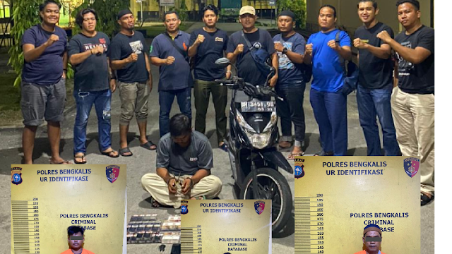 Tersangka SS, Dan 2 Orang Pria Sebagai Penadah Berhasil Diamankan Oleh Tim Opsnal (Satreskrim) Polres Bengkalis, 