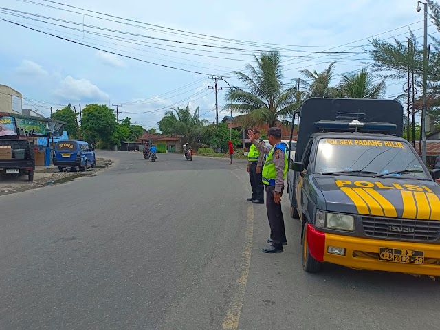 H+2 Idul Fitri, Personil Polsek Padang Hilir Gelar Patroli