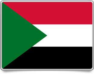 Sudanese framed flag icons with box shadow