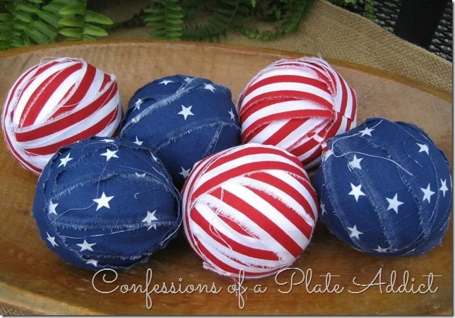 CONFESSIONS OF A PLATE ADDICT Patriotic Rag Ball Filler