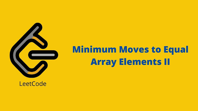 Leetcode Minimum Moves to Equal Array Elements II problem solution