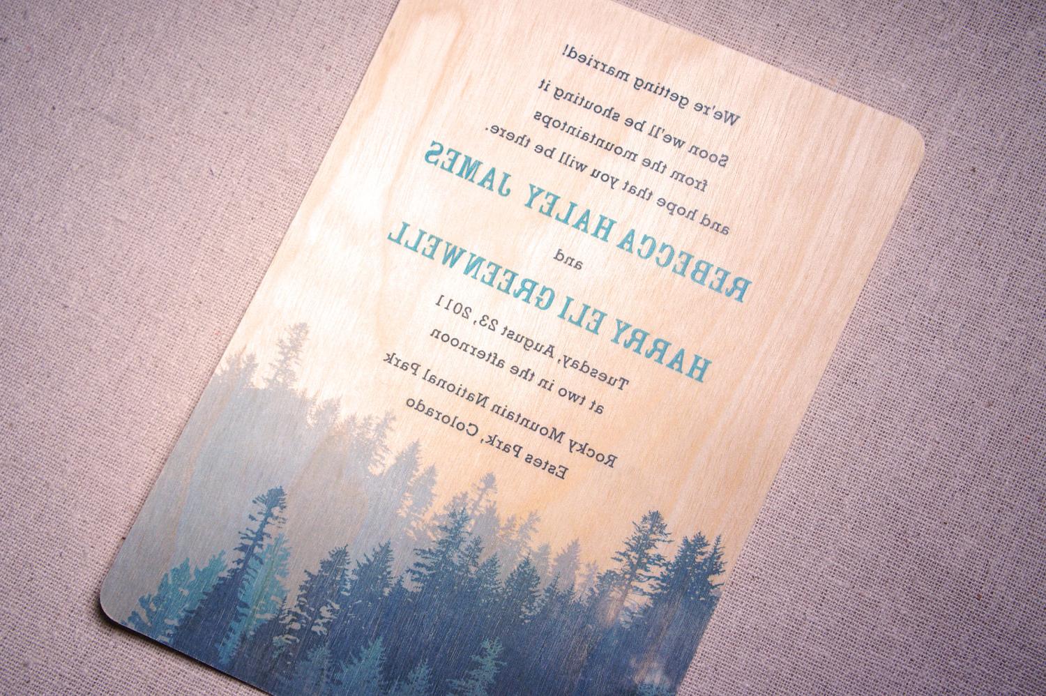 Real Wood Wedding Invitations