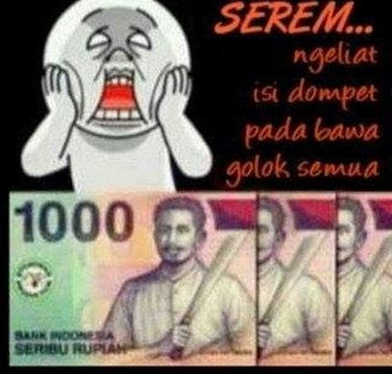 20 meme lucu gambar uang ini dijamin bikin lupa hutang