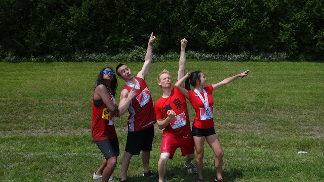 team RED at 5K foam fest run in Ashburn, Canada 