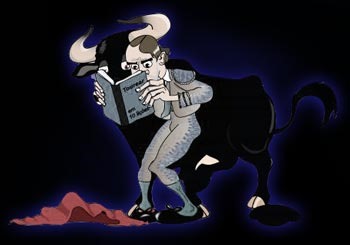 Lovely  Bullfighting cartoon