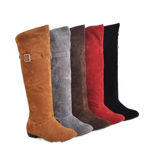 Title 4, High Leg Boot Suede Ethnic Style Knight Womens...
