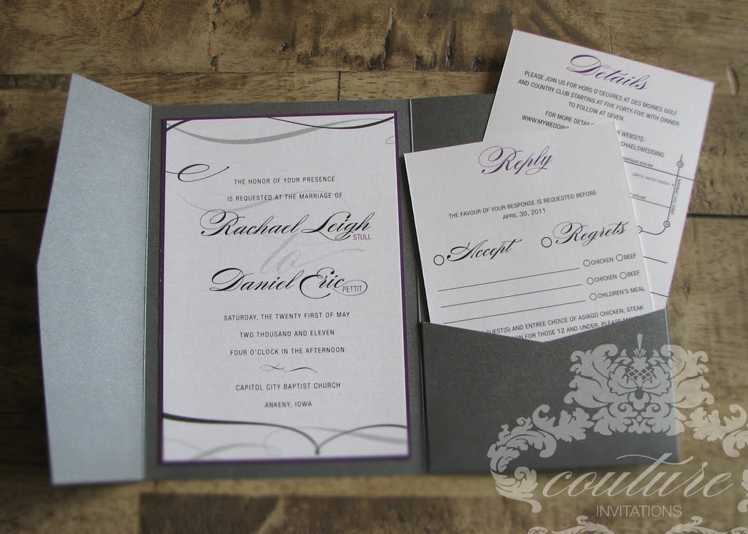 gray and purple wedding