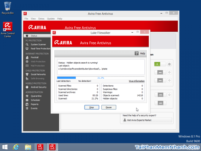 Tính năng vượt trội của avira free antivirus