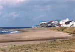 Houses and beach, Sea of Japan coast.