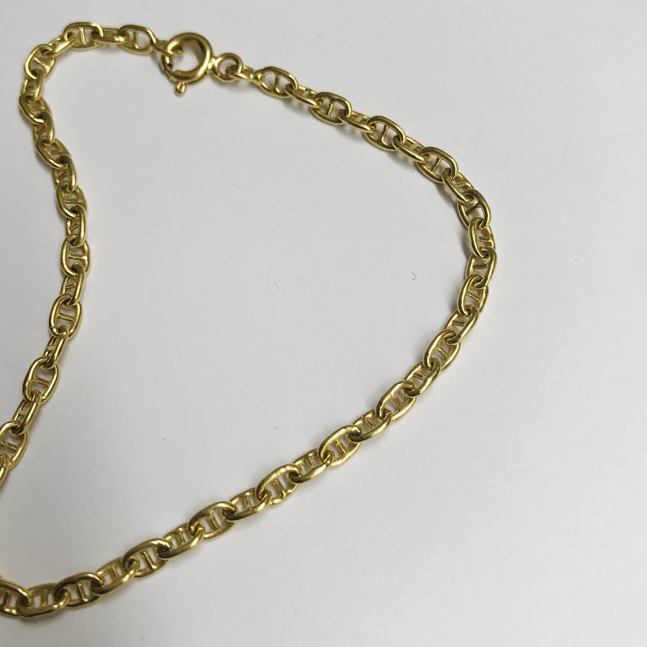 18K Gold Oval Link Bracelet