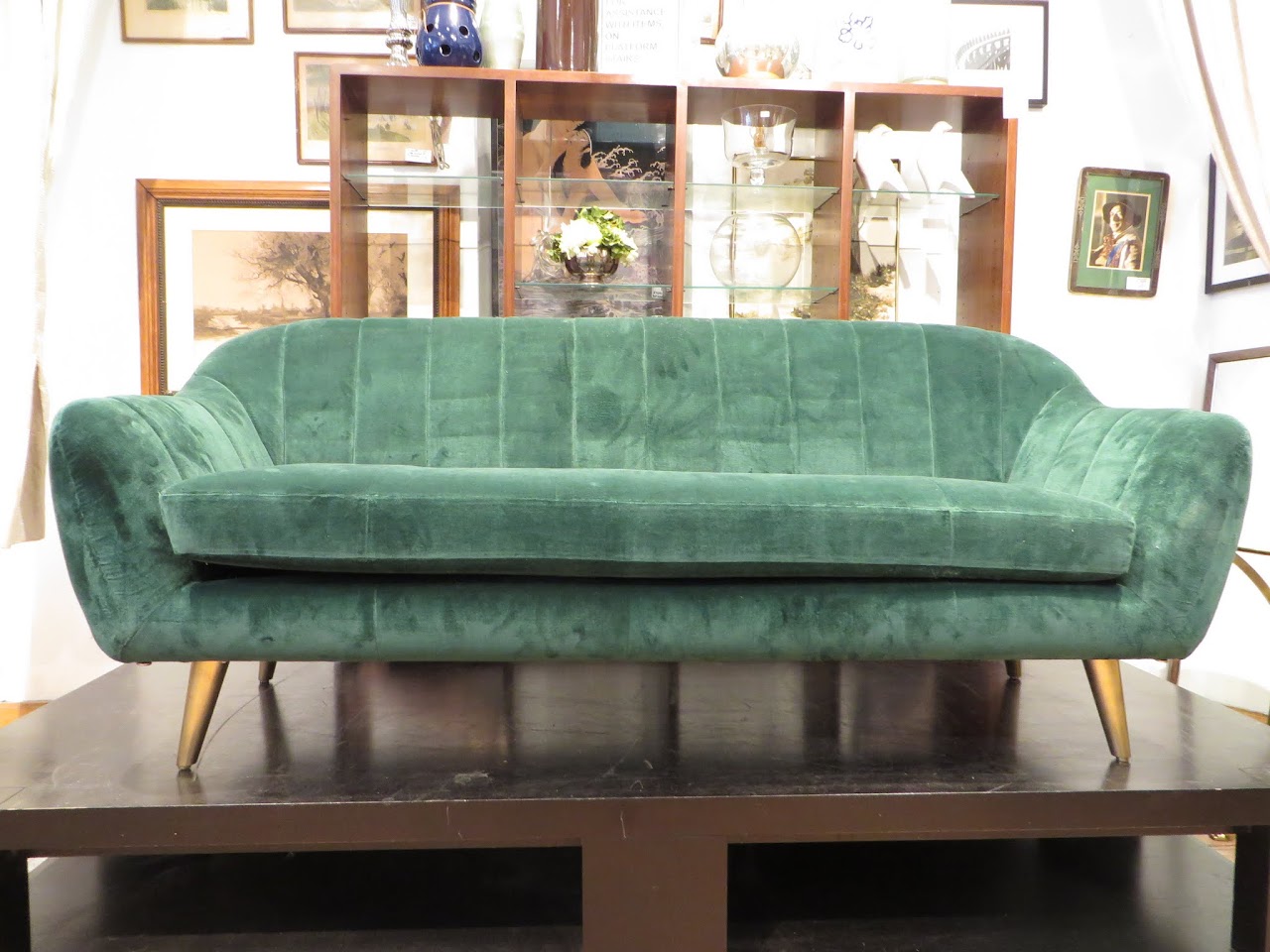 Green Velvet Sofa