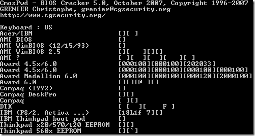 cmosパスワードを回復する