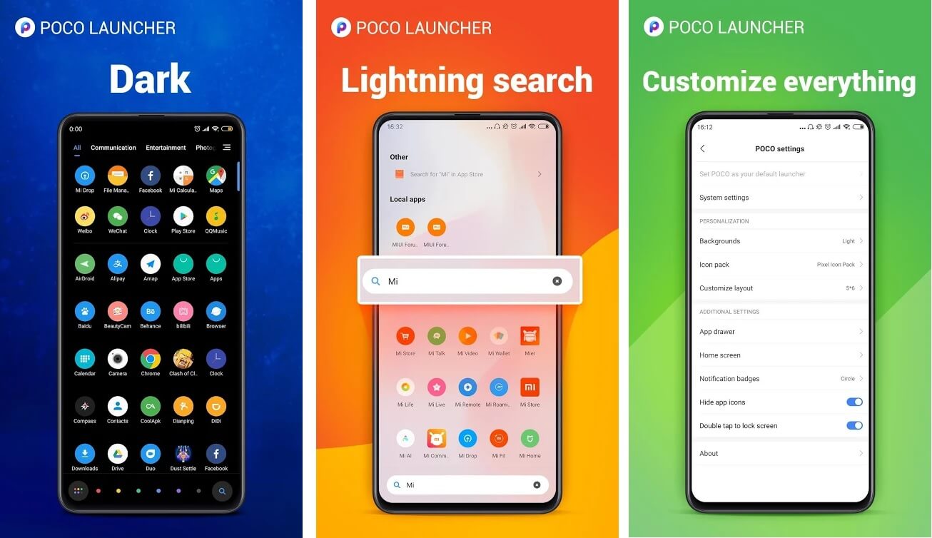 Poco Launcher |  Beste Android Launchers-apps van 2020