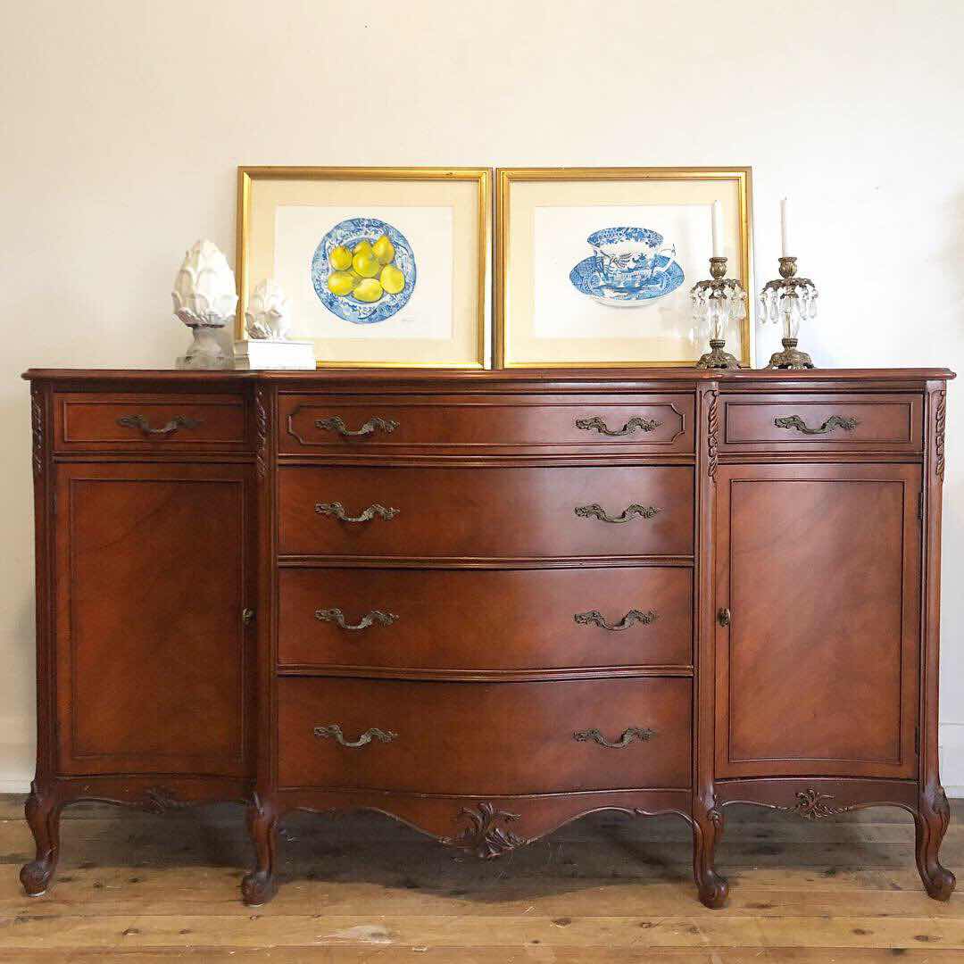 lilyfield life french hand painted vintage sideboard - chalk paint