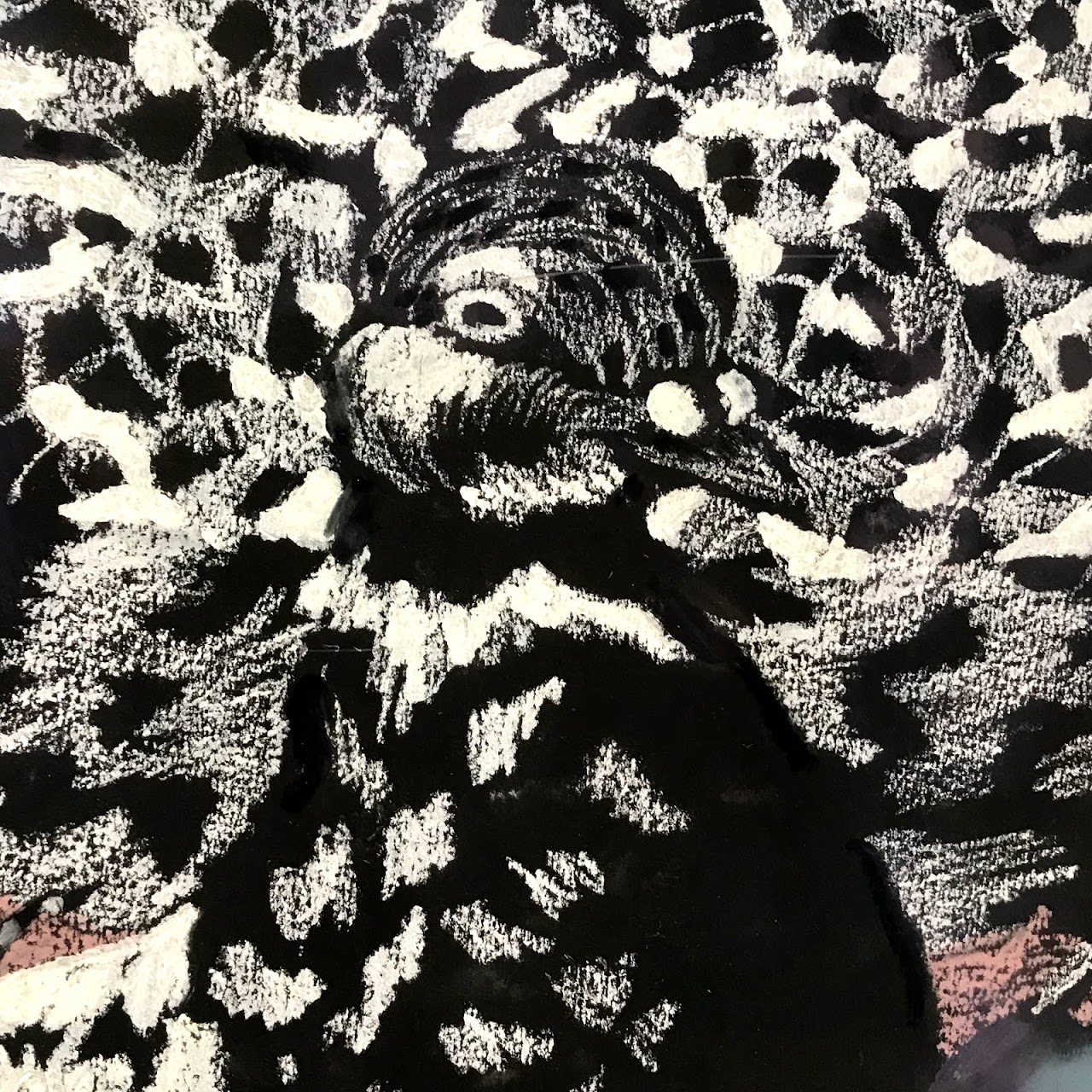 Barbara Siegel's "Pigeon on the Street with Feathers" Mixed Media