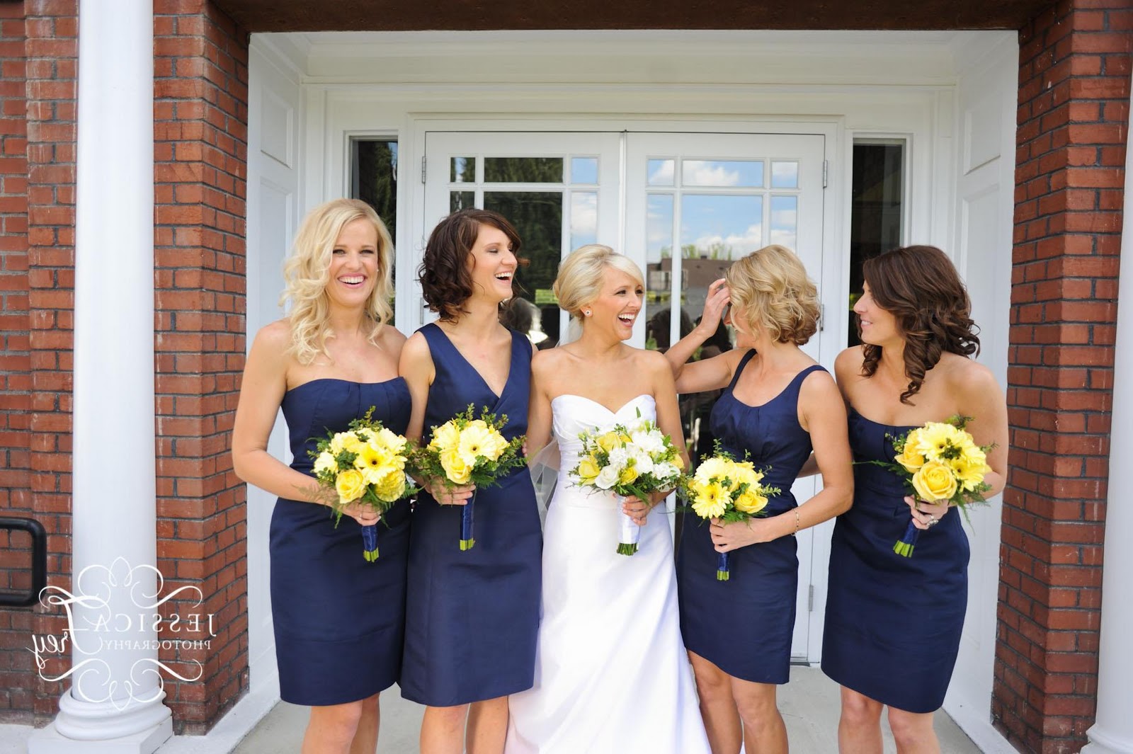 Navy Blue And Yellow Wedding
