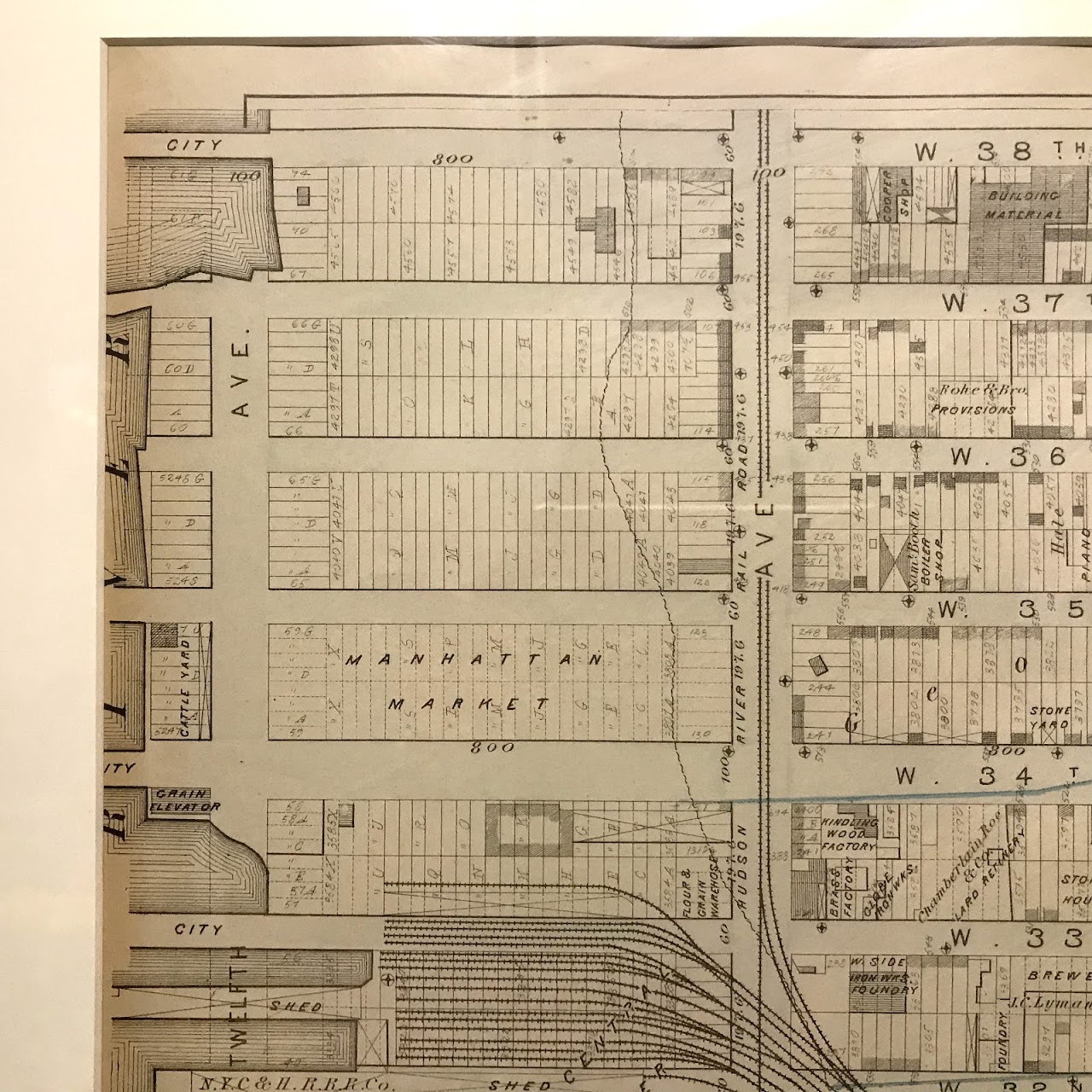 G.W. Bromley Antique New York City Part of Ward 20 Map