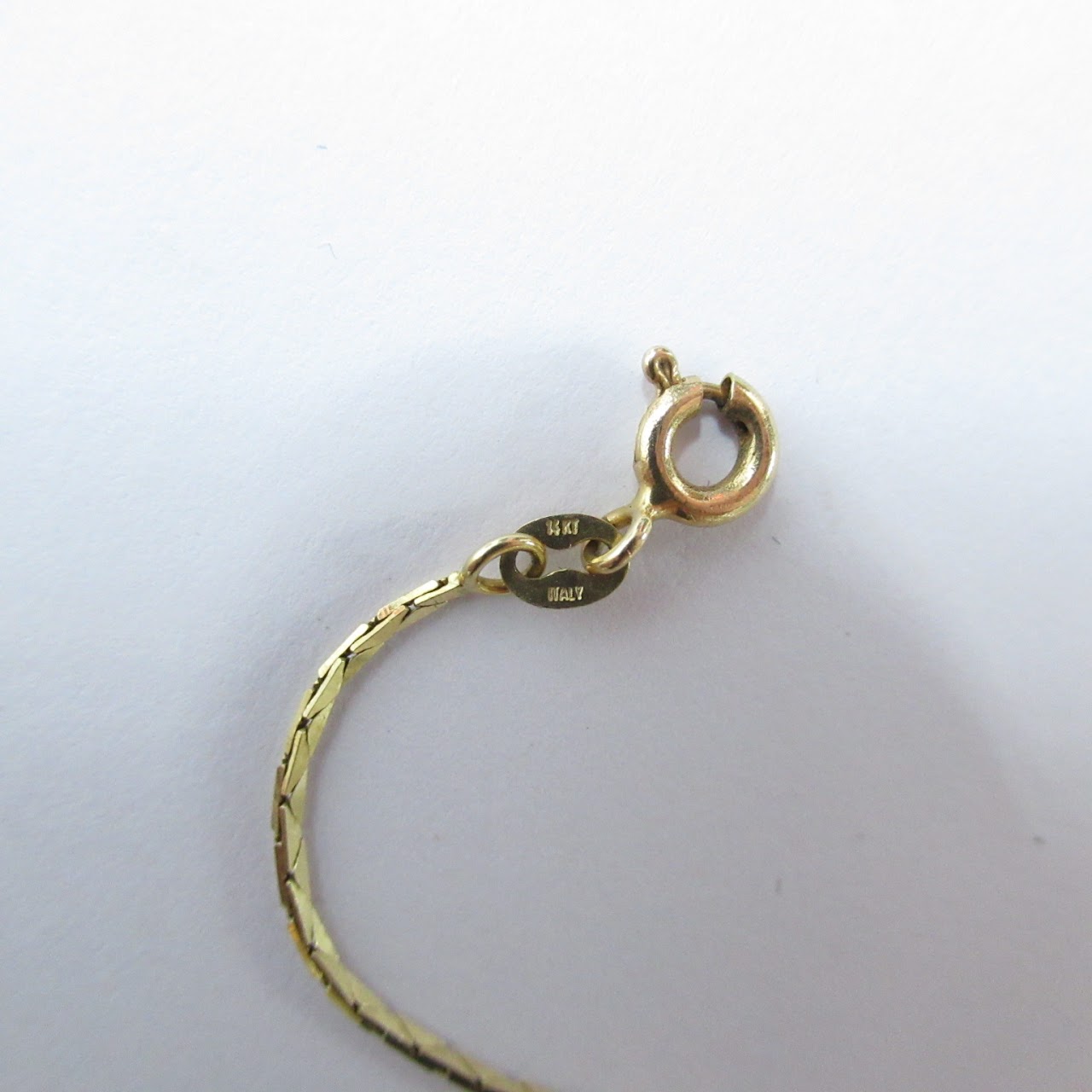 14K Gold Flat Chain Necklace