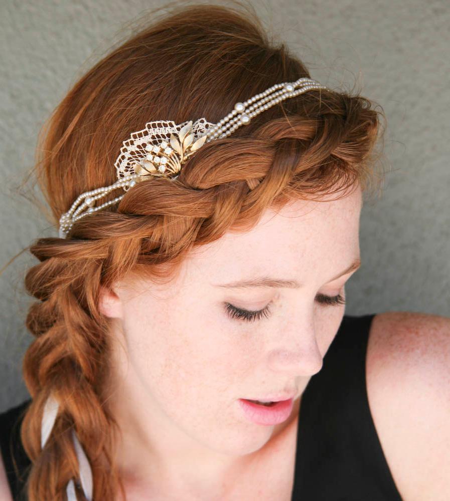 Vintage wedding hair tie