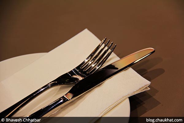 Fork and knife at 212 All Day Cafe & Bar at Phoenix Marketcity in Pune