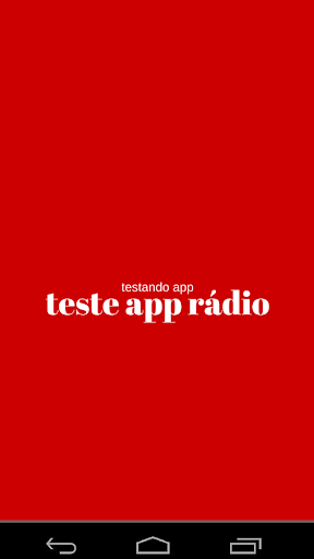 Teste App web radio sc