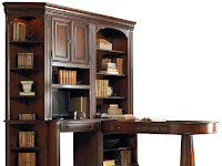 Chic Office Wall Unit Dual Access Peninsula Desk