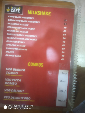 Bollywood Cafe menu 