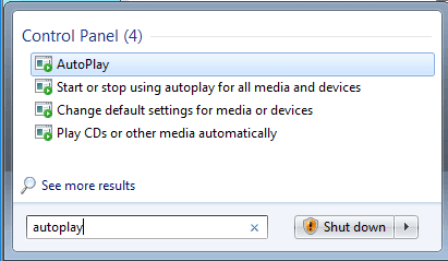 riproduzione automatica di windows 7