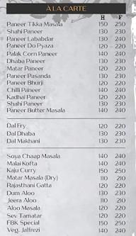 Jain Rasoi menu 1