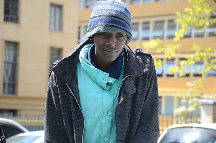 Alvin Linus Chivondo outside Milimani law courts on May 23