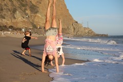 Handstands are a spontaneous part of how they play