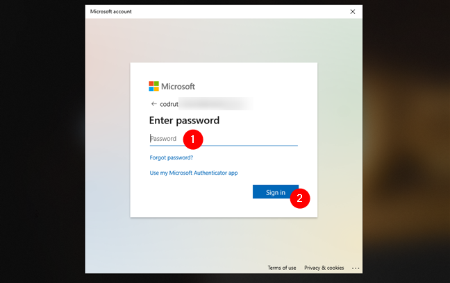 Verifieer met het nieuw toegevoegde Microsoft-account