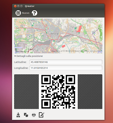 Qreator 13.03 - posizione geografica