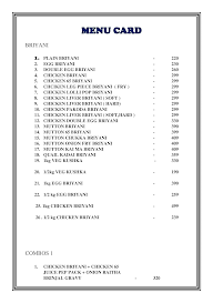 Madurai Achi Mess menu 1