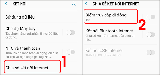 Tùy từng hãng Android sẽ có cách chia sẻ WiFi khác nhau