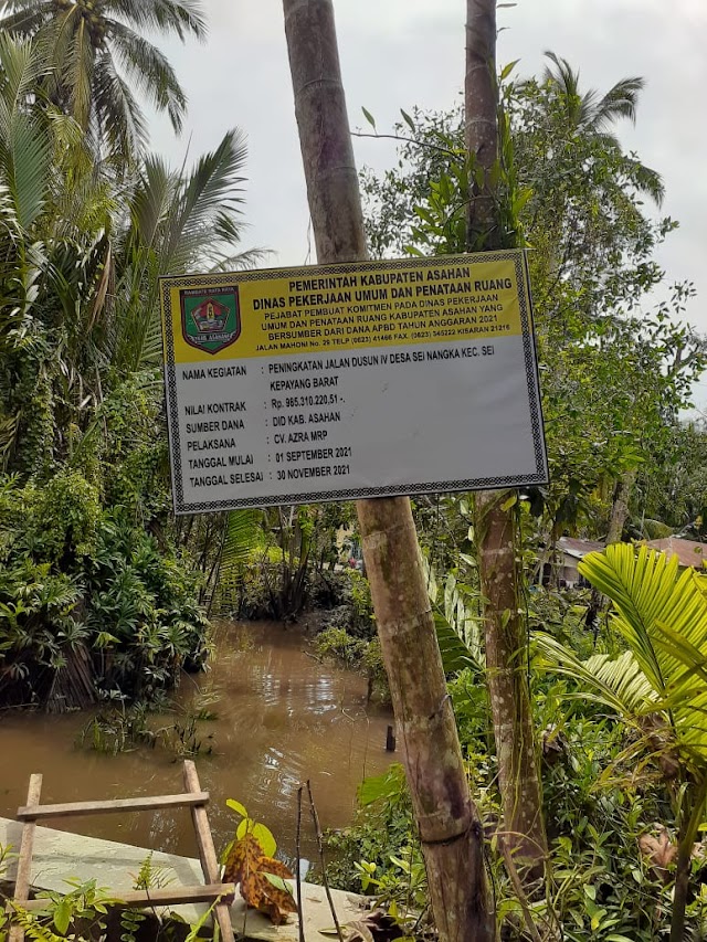 Gawat...!!! MOI Akan laporkan Dugaan Mark Up pembangunan Jembatan Sungai Desa Sei Nangka.