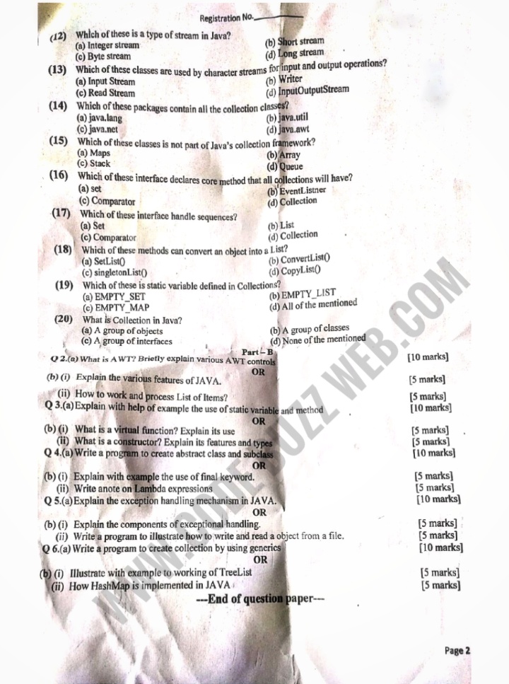 Cse310 Programming In Java 2019 End Term Exam Question Paper Cse310 Cse310 Programming In Java 2019 End Term Exam Question Paper Cse310