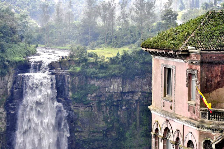 Hotel del Salto, na cascata dos suicidas