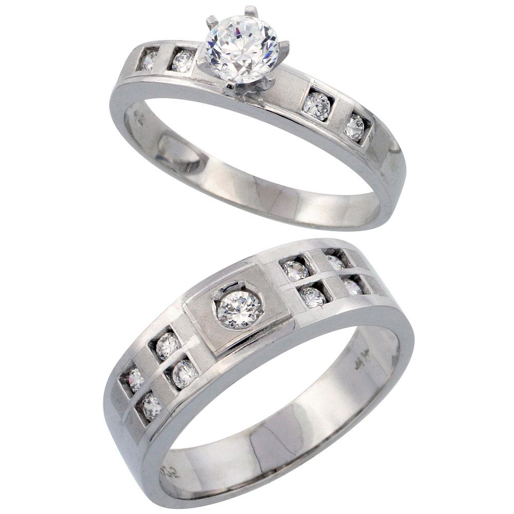 Set   4mm Engagement Ring