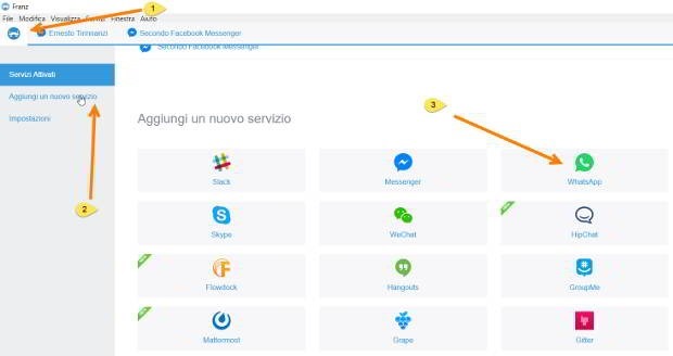 aggiungere-whatsapp-franz