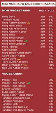 Mini Mughal Restaurant menu 1