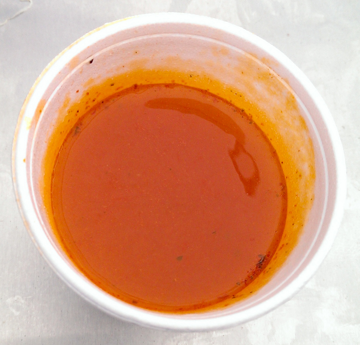 overhead photo of consomme