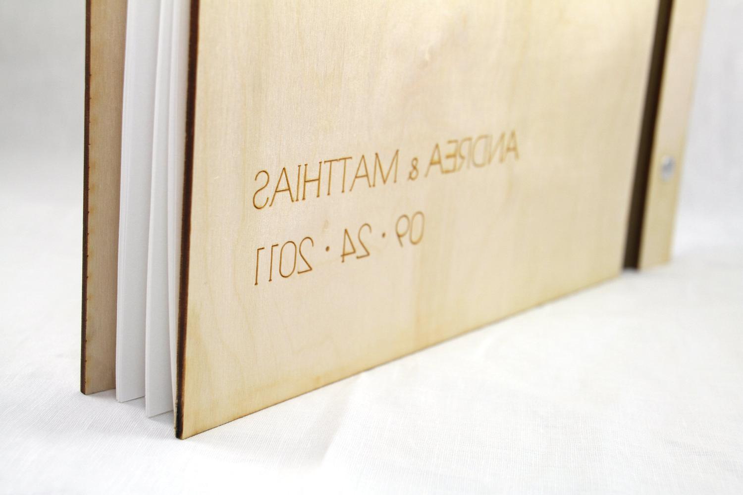 Custom Wedding WOOD Guest Book