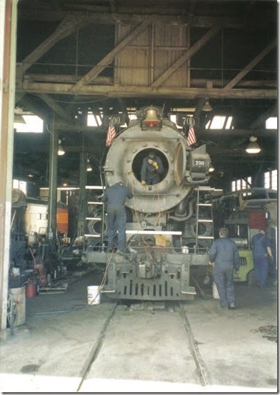 05 Spokane, Portland & Seattle A-1 Class 4-8-4 #700 at the Brooklyn Roundhouse in Portland, Oregon on August 25, 2002