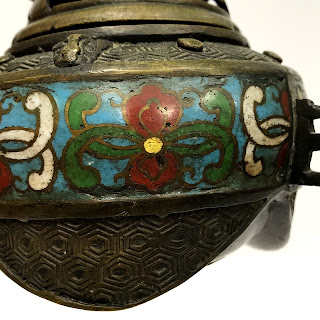 Bronze and Cloisonne Vintage Incense Burner