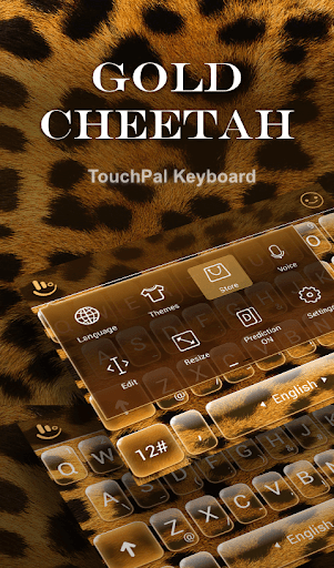 Gold Cheetah Keyboard Theme