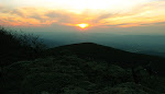 Sunset over Hawksbill Mountain, highest point in Shenandoah National Park in Virginia.