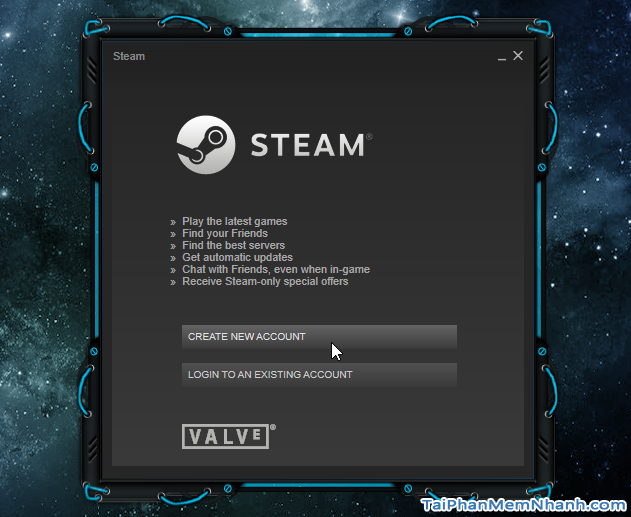 Khởi động steam