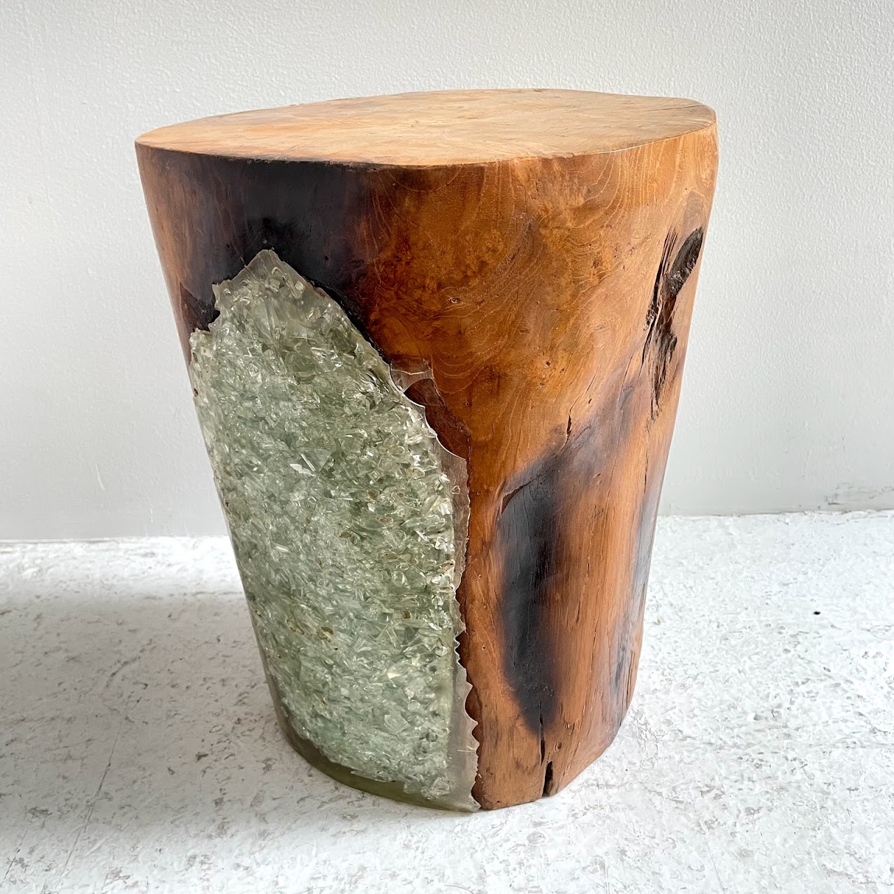 Acrylic Ice Tree Stump Accent Table