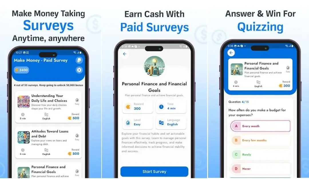 Make Money- Paid Survey app screenshots